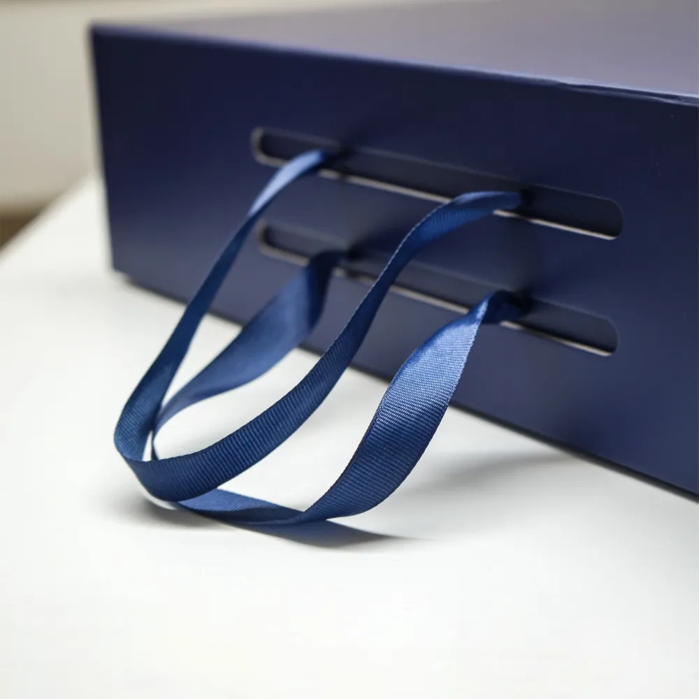 Foldable Gift Box with Magnetic Closure & Ribbon Handle
