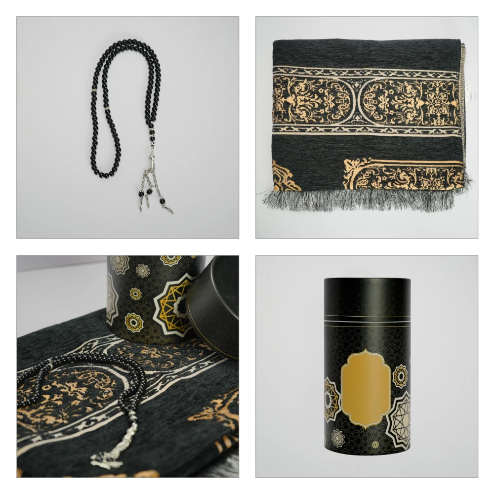 Prayer Mat with Tasbih in Tubular Box Best Ramadan Gifts