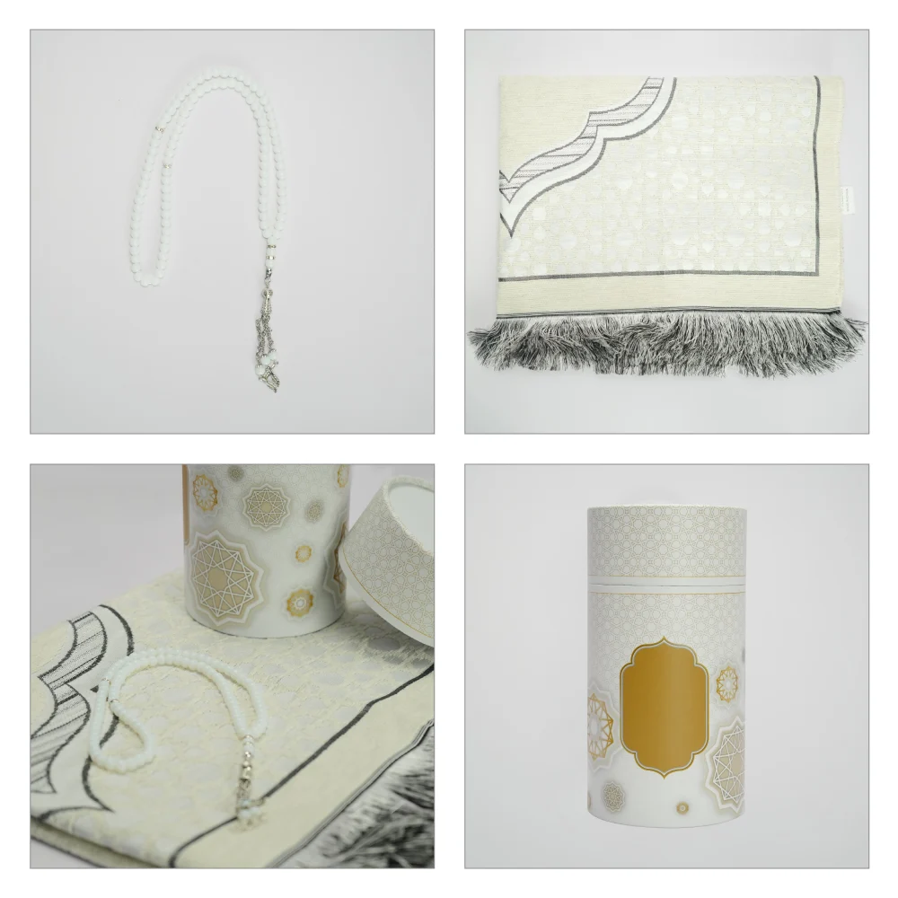 Prayer Mat with Tasbih in Tubular Box Best Ramadan Gifts