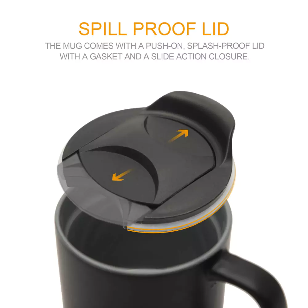 Ceramic Mugs with Lid and Cork Base 385 ml