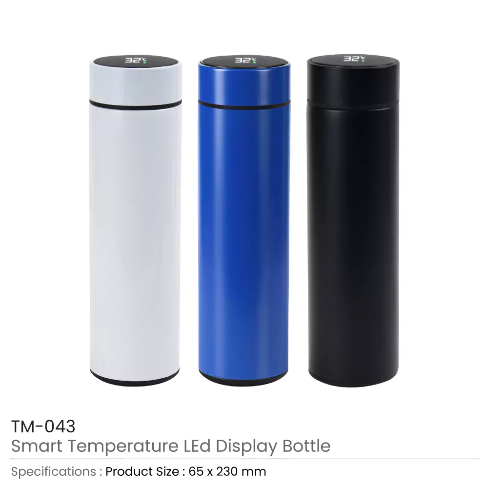 Double Wall Bottles with Temperature Display 500ml