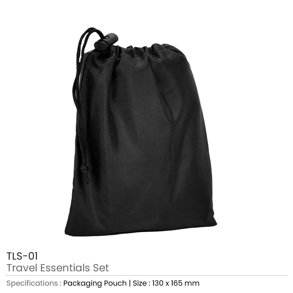 Travel Essential Set in Black Pouch