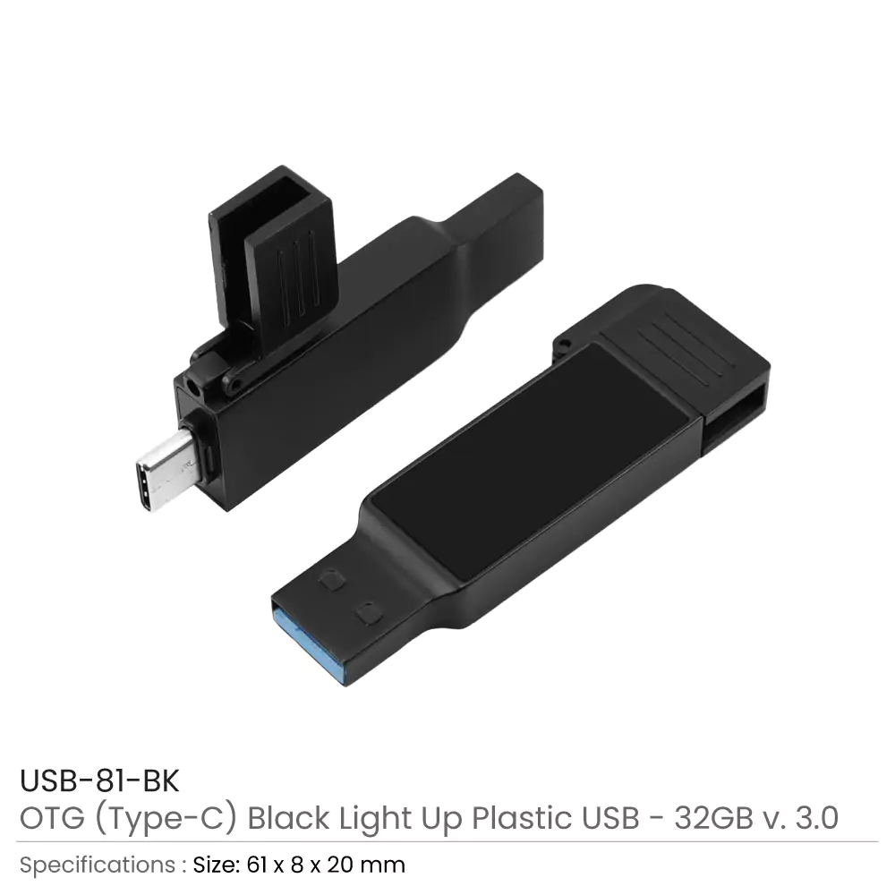 OTG USB with LED Logo 32GB V. 3.0 Type C