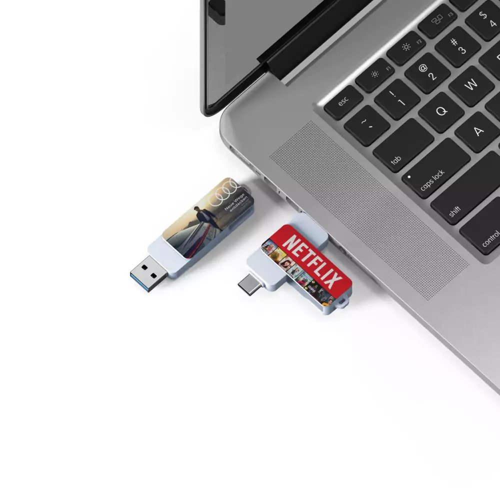 OTG White Swivel USB 64GB V. 3.0 Type C