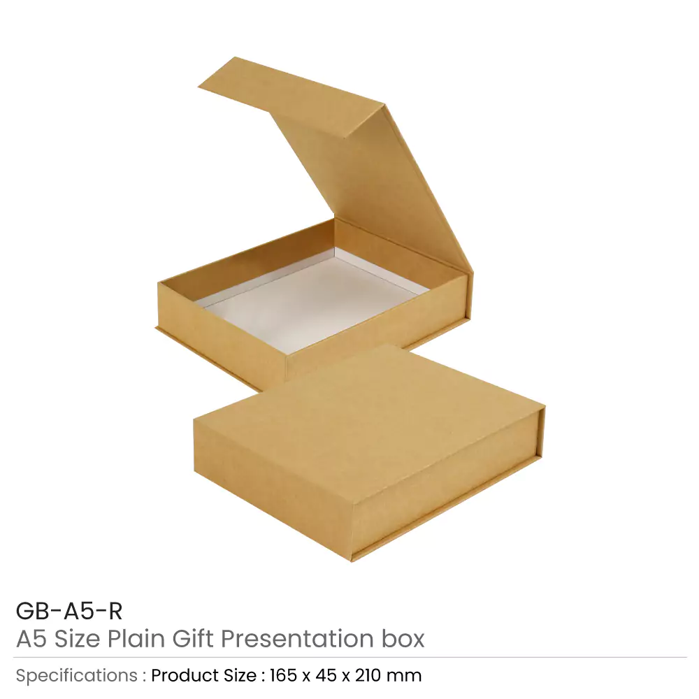 Plain Gift Packaging Box A5 Size with Magnetic Flap