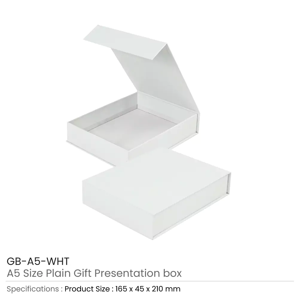Plain Gift Packaging Box A5 Size with Magnetic Flap