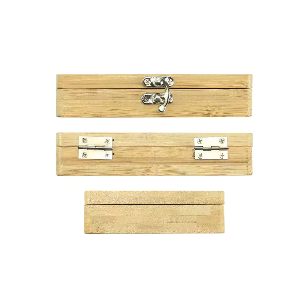 Tool Kit in Bamboo Box with Silver Lock