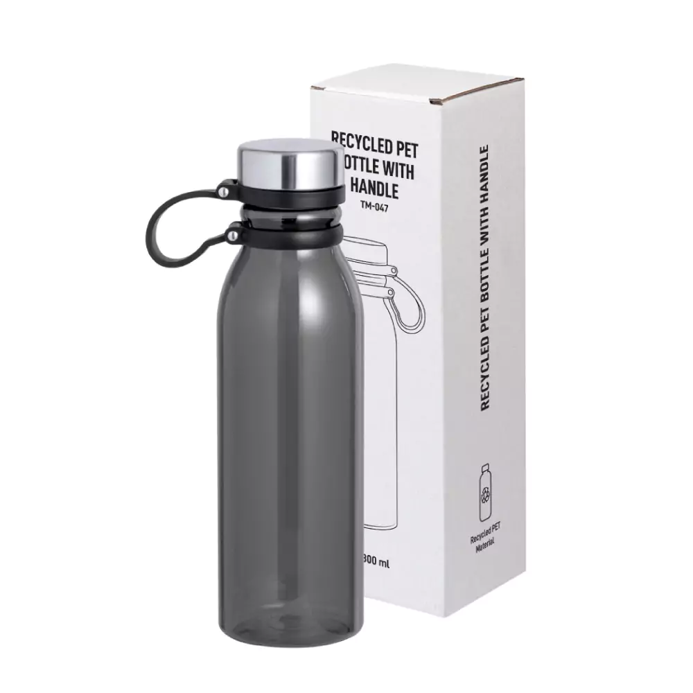 rPET Transparent Bottles 800ml SS Lid with Carry Handle