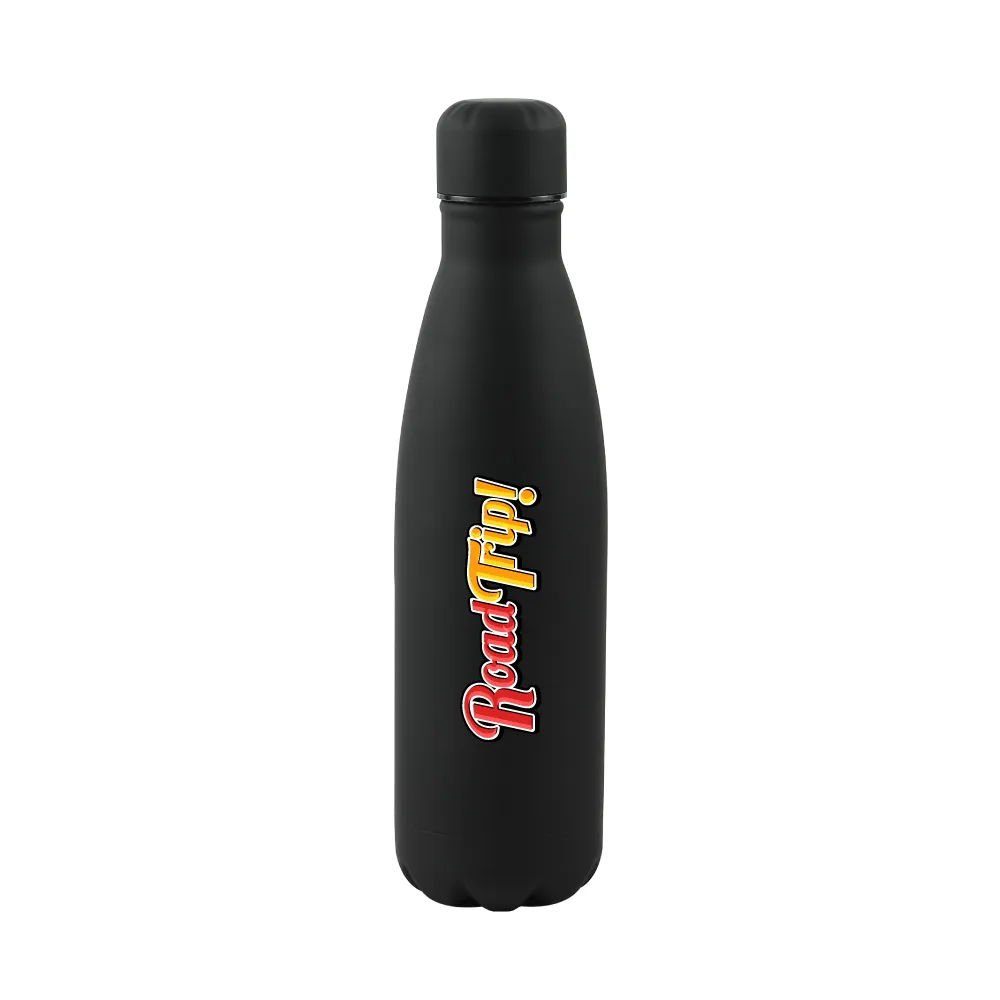 Premium Soft Touch Matt Cola Bottles in Stainless Steel 500ml