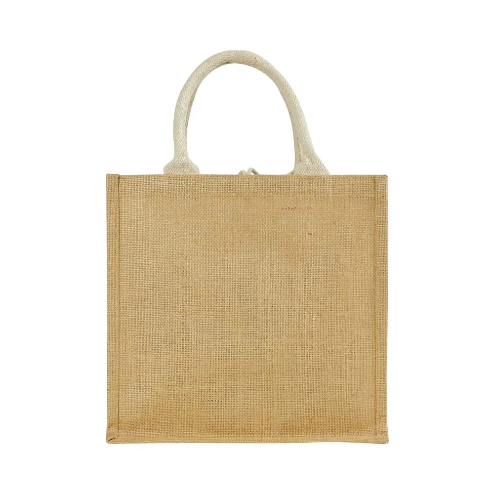 Eco-Friendly Jute Bags with Front Cotton Pocket & Button Closure