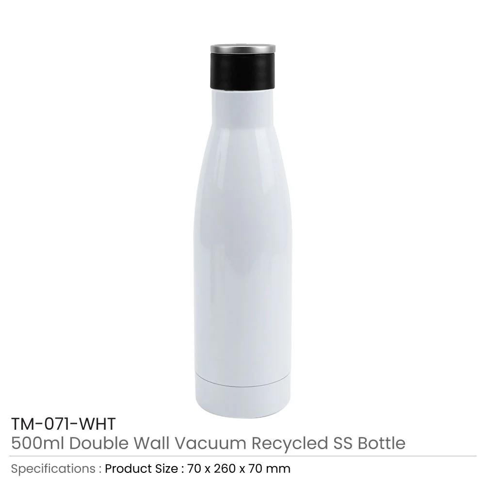 Double Wall SS Bottles, Twist-off Lid, SS Foldable Handle, 500ml