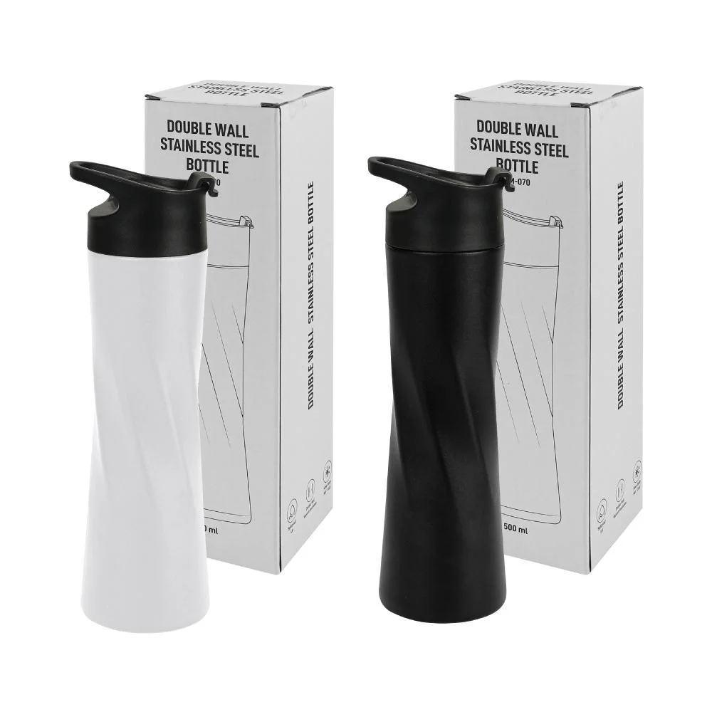 Double Wall SS Bottles Slim Waist Design 500 ml