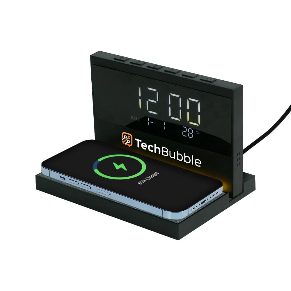 Dorniel Alarm Clock, 15W Wireless Charger and Night Light