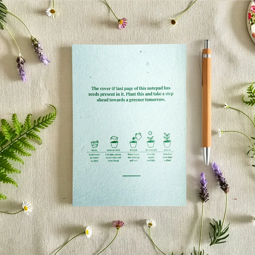 Plantable Notepads B6 with Wild Flower Seeds Covers