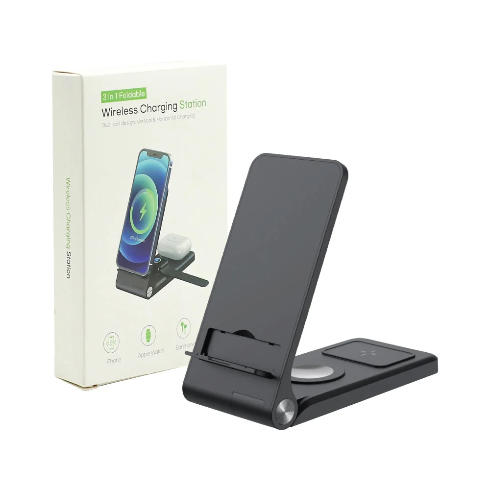 Foldable Wireless Charging Station 15W and Light-up Logo