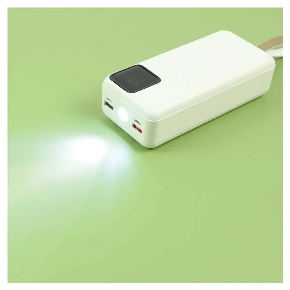Fast Charging Powerbank 30,000 mAh with Flashlight & Leather Strap