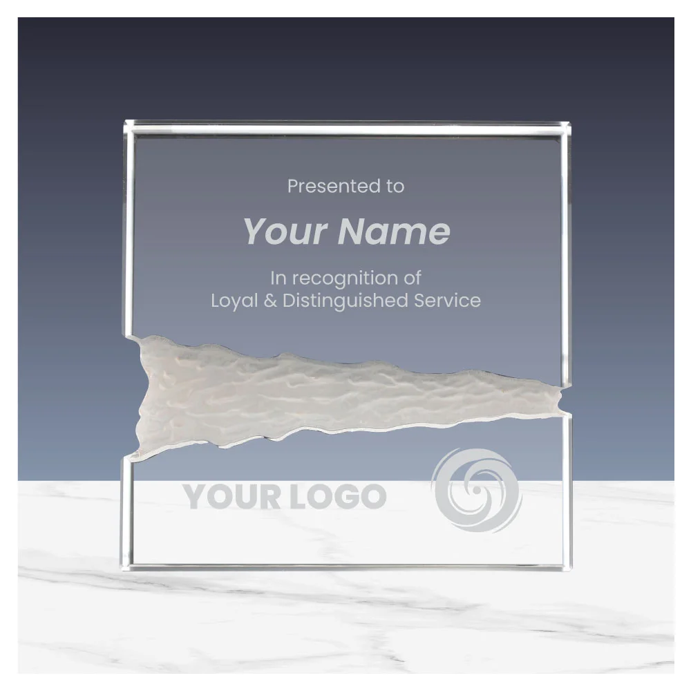Square Crystal Awards in Hardboard Box