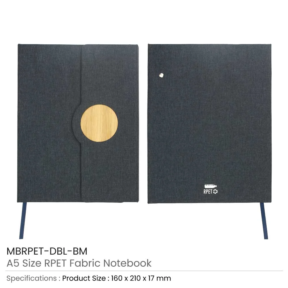 A5 size RPET Fabric Notebooks