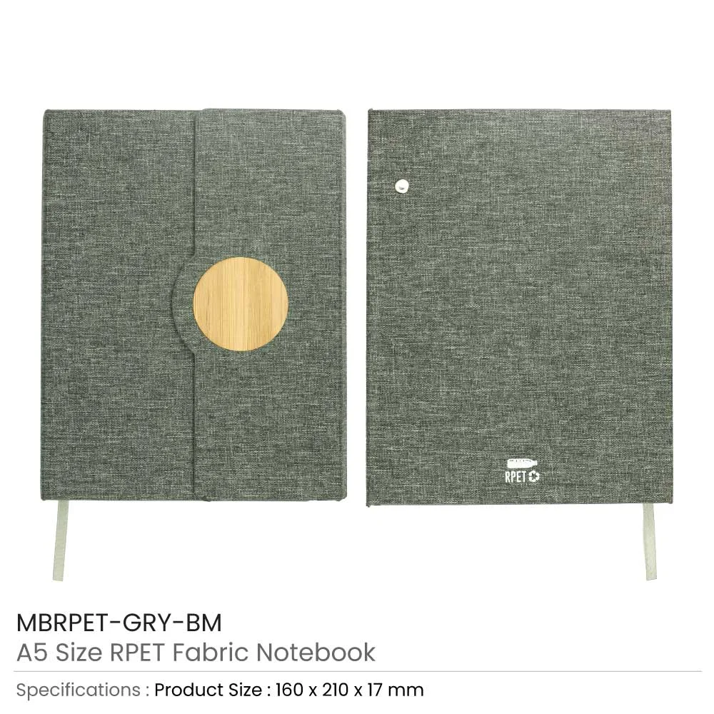A5 size RPET Fabric Notebooks