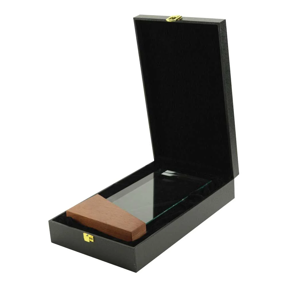 Crystal Awards with Wood Base