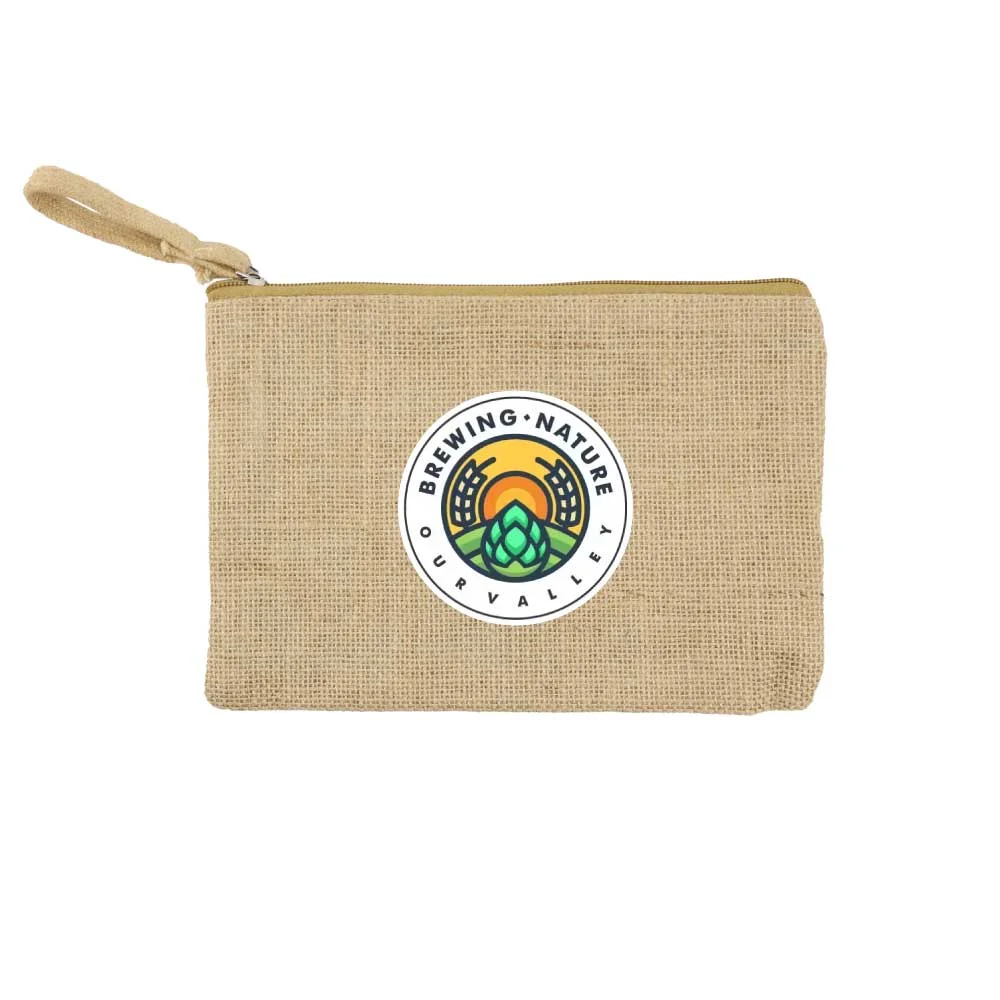 Natural Jute Zipper Pouch