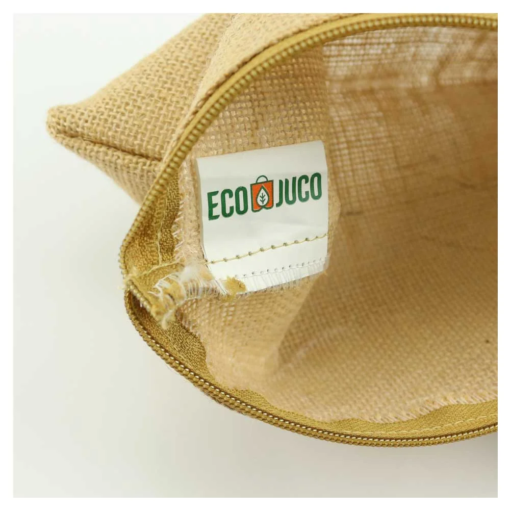 Natural Jute Zipper Pouch