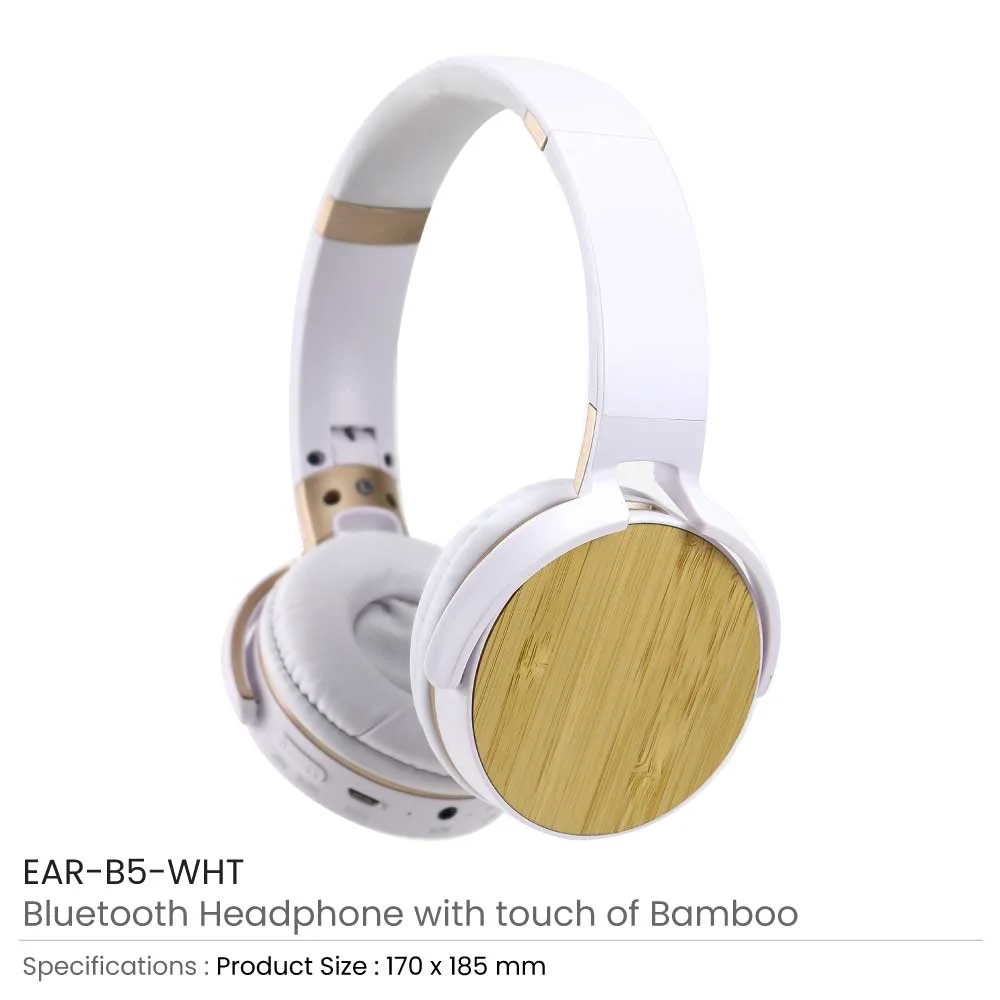Bluetooth Headphone with Bamboo Touch