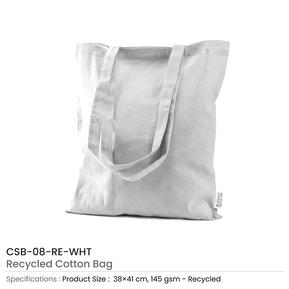 Recycled Cotton Bags, Durable Long Strap