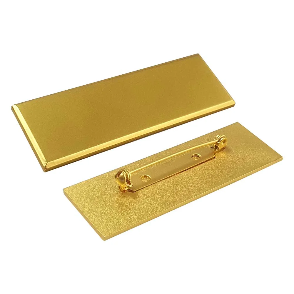 Gold Brass Badges with Safety Pin
