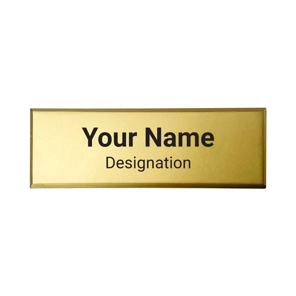 Gold Brass Badges with Safety Pin