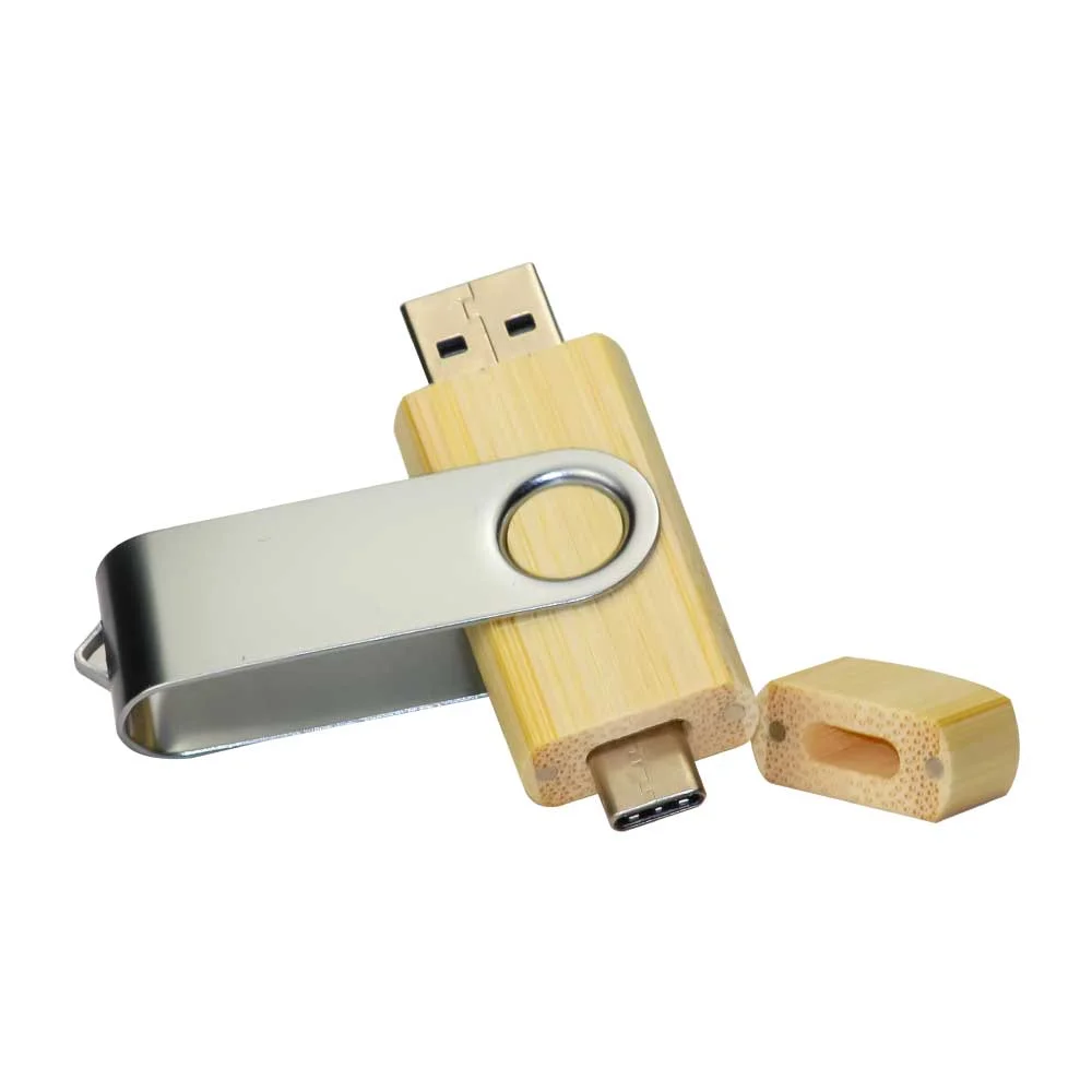 OTG Bamboo Swivel USB 32GB