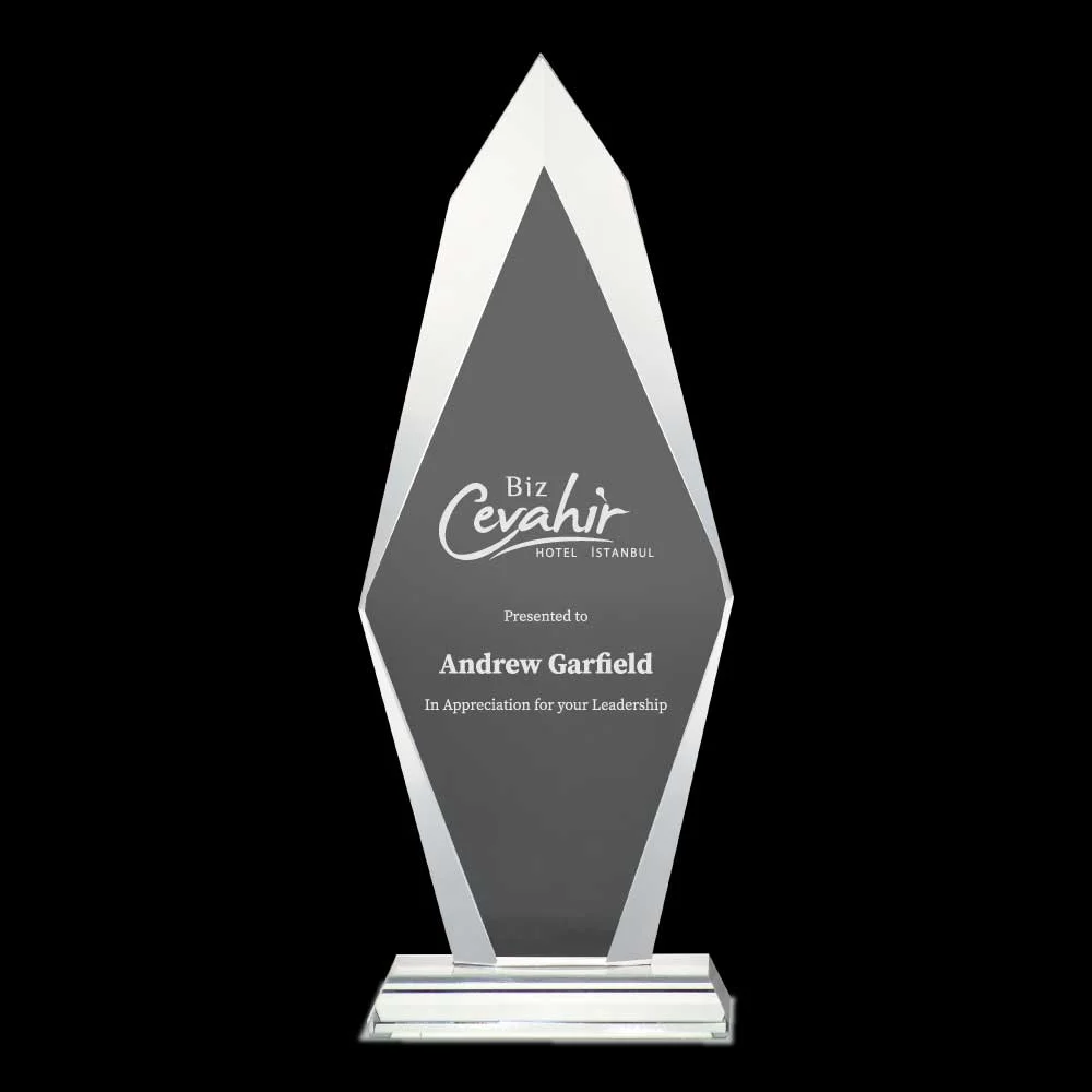 Flame Shaped Crystal Awards