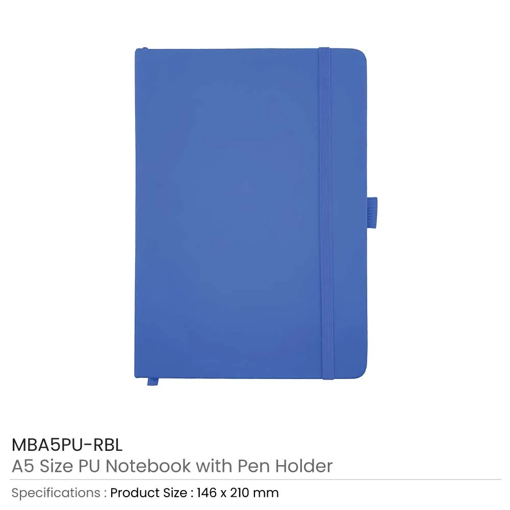 A5 PU Notebooks with Pen Holder