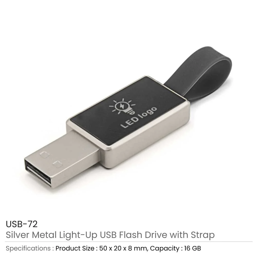 Light-Up Logo USB with Strap