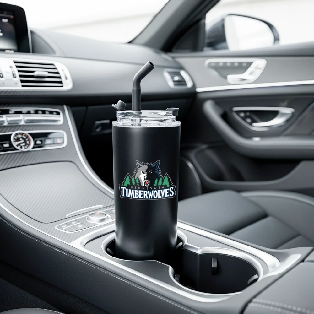 Double Wall SS Tumblers with Transparent Lid and Metal Straw - 500ml