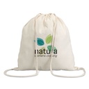 Cotton Drawstring Backpack Natural Color