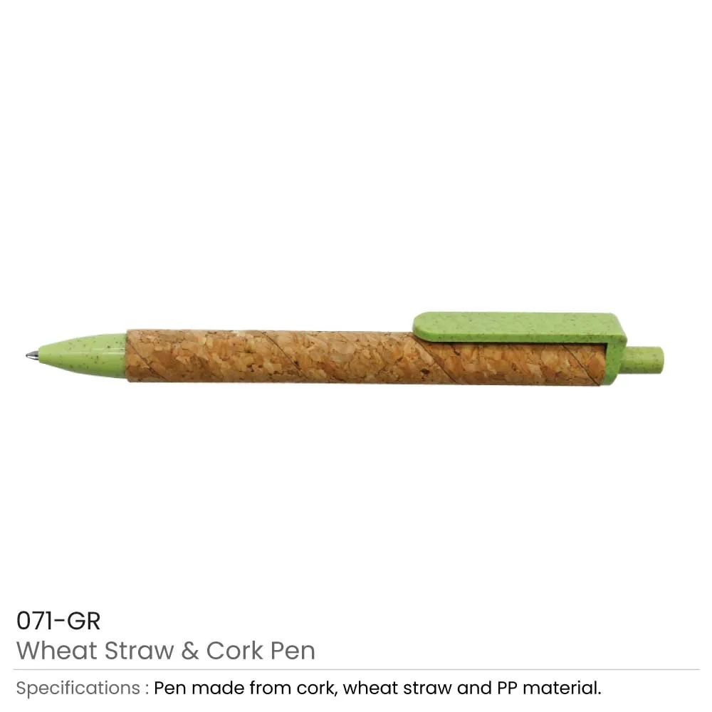 Cork with Wheat straw pen 