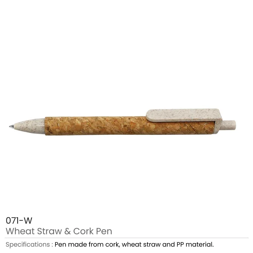 Cork with Wheat straw pen 
