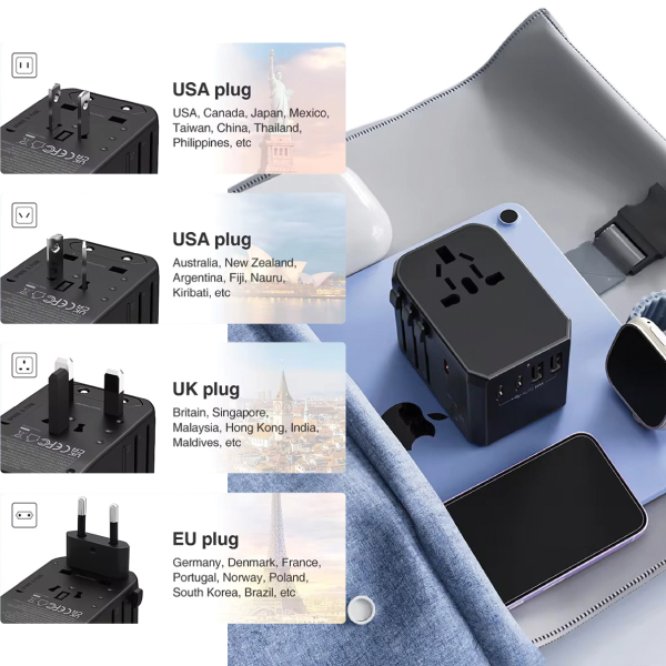 TRAVEL ADAPTER LIGHT UP LOGO 35W