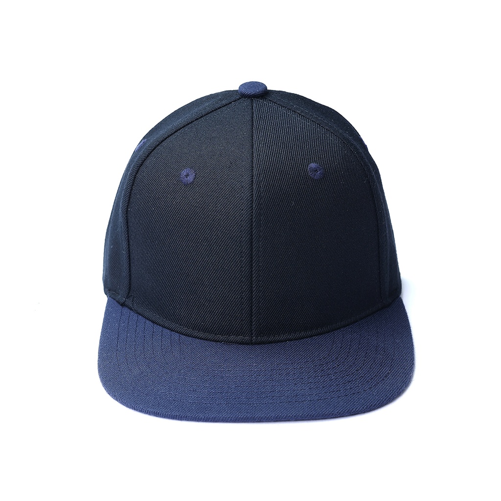 AGGERT Flat Brim Cap-Navy Blue