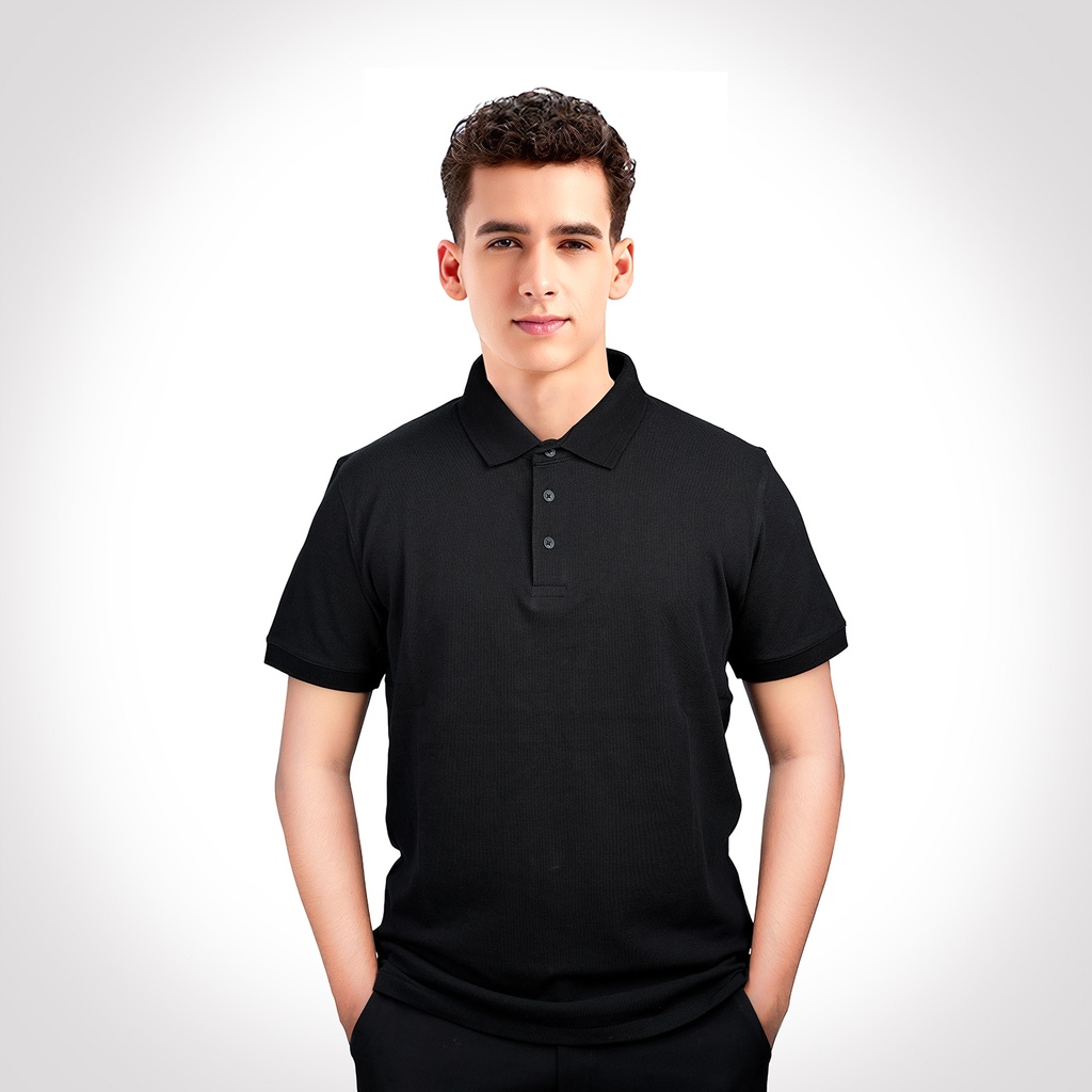 AGGERT Polo SUPIMA Cotton 220 GSM Black