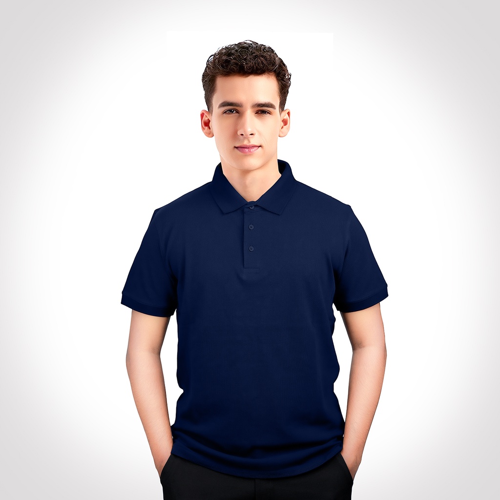AGGERT Polo SUPIMA MERCERISED Cotton 240 GSM-Navy Blue