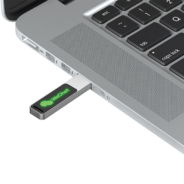 Metal USB With Lightup logo