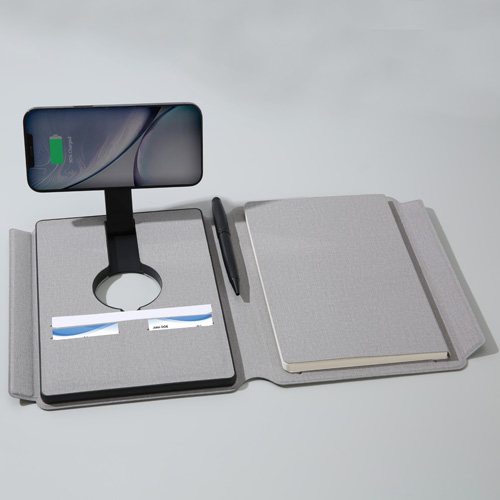 Tech Portfolio Power bank  With  Wireless Charging Light up Logo