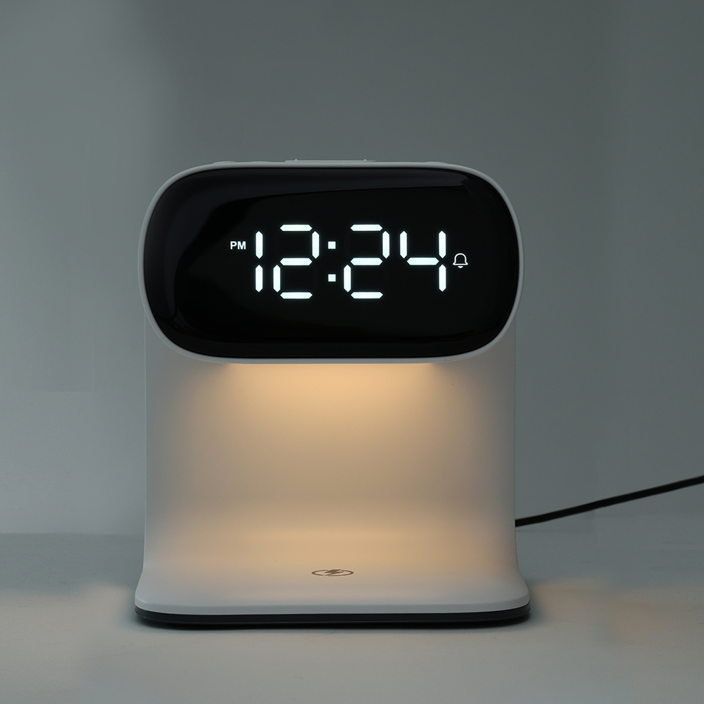 AGGERT Digital Clock with Wireless charger & lamp - Nightrix
