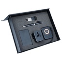 Combination Gift Set - Travel Adapter, Wireless powerbank, Pop up Card Holder ,Pen, Keychain