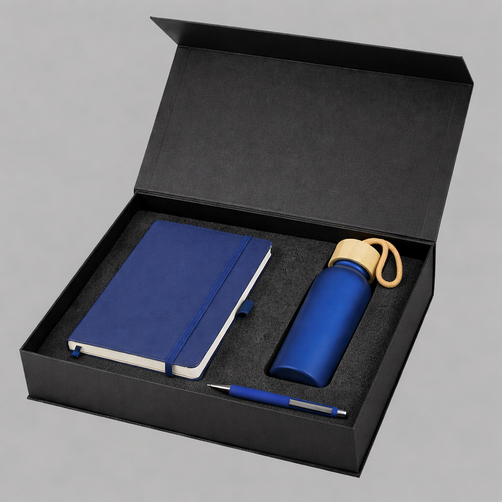 Combination Gift Set -A5 Notebook , Water Bottle, Metal Pen