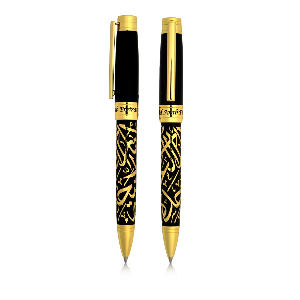 Emirati Prestige Metal Pens with Arabic Calligraphy & UAE Falcon Edition