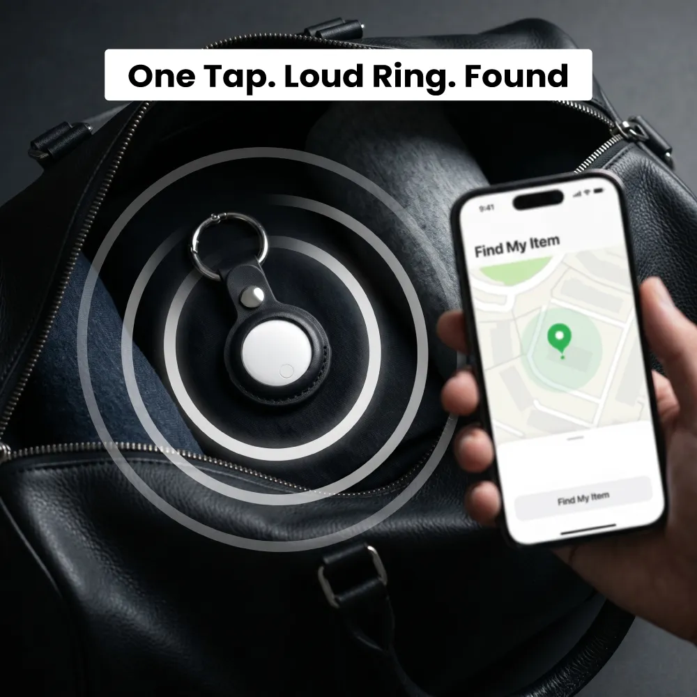 Smart Anti-Loss Tracker with PU Keychain – Track It Anywhere