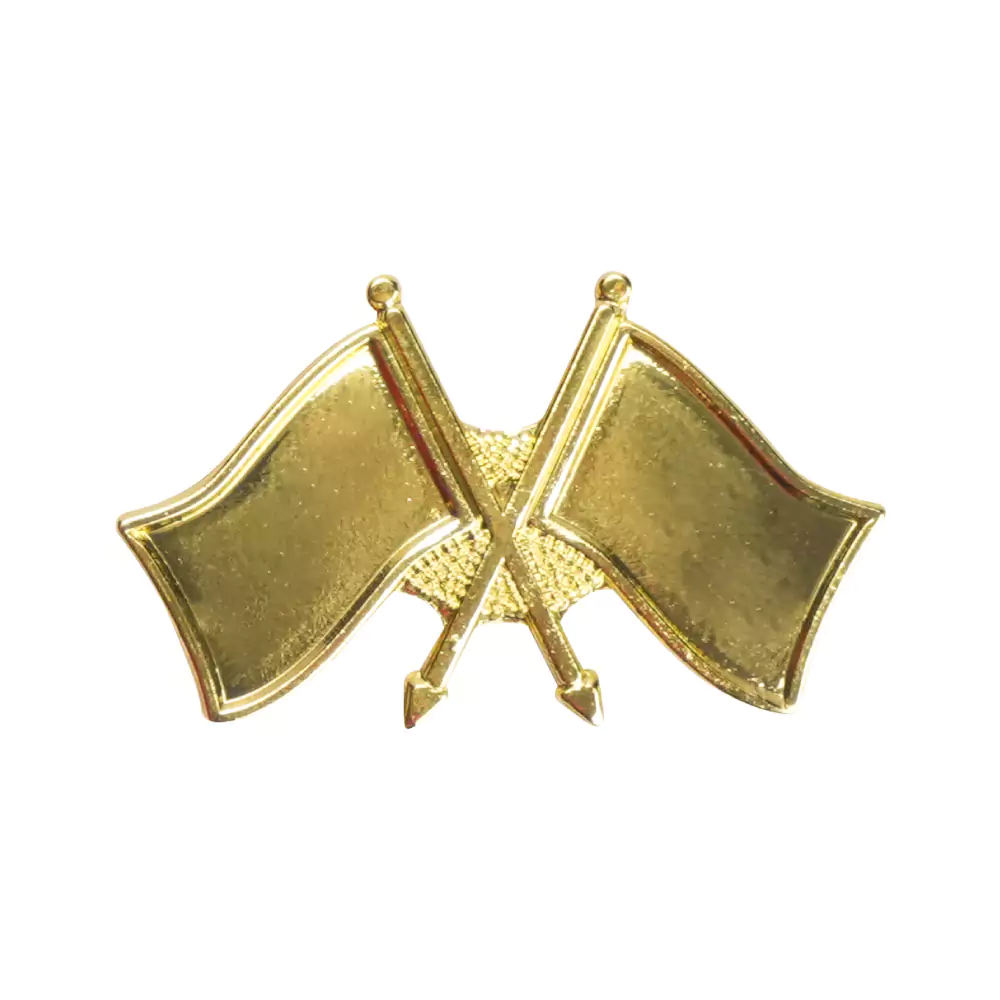 Twin Flag Metal Badges Golden Imprint Your Country Flag